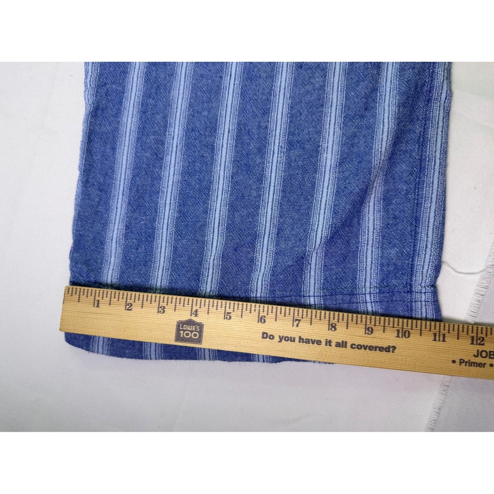 Old Navy High Waisted Linen Blend Striped Wide Leg Beach Pants Blue White Medium - Picture 7 of 8